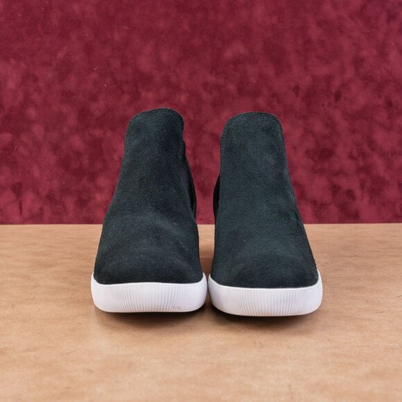 Sorel Wmn Out N About Slip Wedge Waterproof Pale Black Suede Ankle Boots Sz 11 - Picture 2 of 7